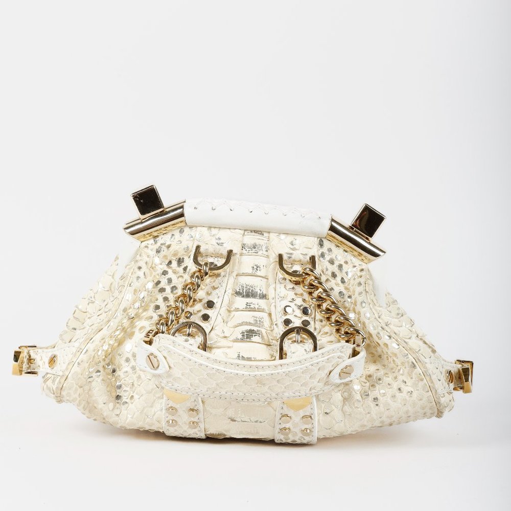 Versace Madonna Frame White Snake Mini Bag - Picture 4 of 11